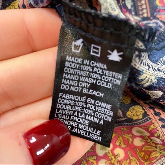 Boho Crochet peasant Shirt Small top‎ - Picture 6 of 9